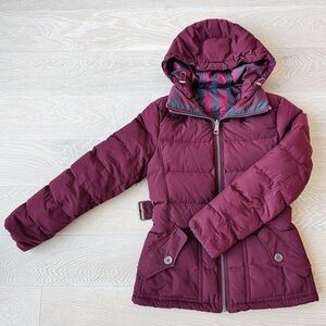 Burberry Brit Reversible Down Jacket in Maroon